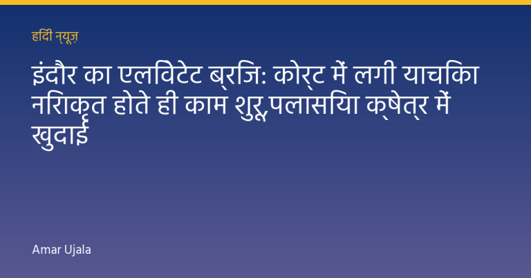 इंदौर का एलिवेटेट ब्रिज: कोर्ट में लगी याचिका निराकृत होते ही काम शुरू,पलासिया क्षेत्र में खुदाई