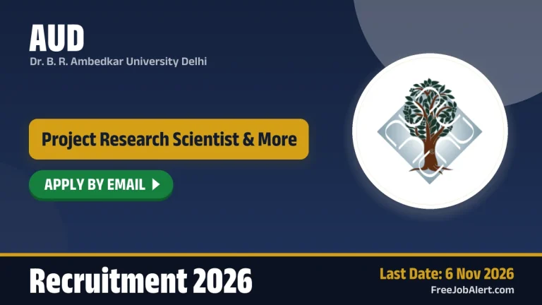 AUD Recruitment 2026 – Apply Online for 3 Project Research Scientist, Project Technical Support and More Posts